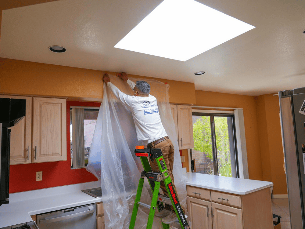 Cabinet refinishing painting